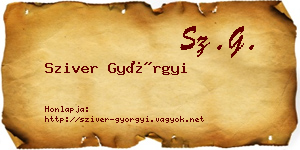 Sziver Györgyi névjegykártya