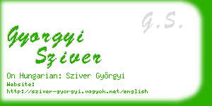 gyorgyi sziver business card