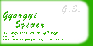 gyorgyi sziver business card